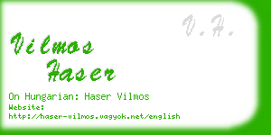 vilmos haser business card